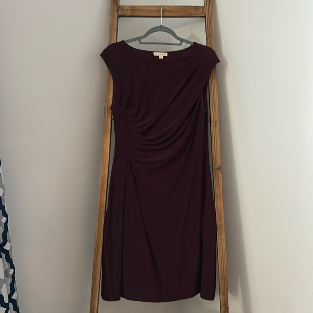 Women’s Ruched Burgundy Dress